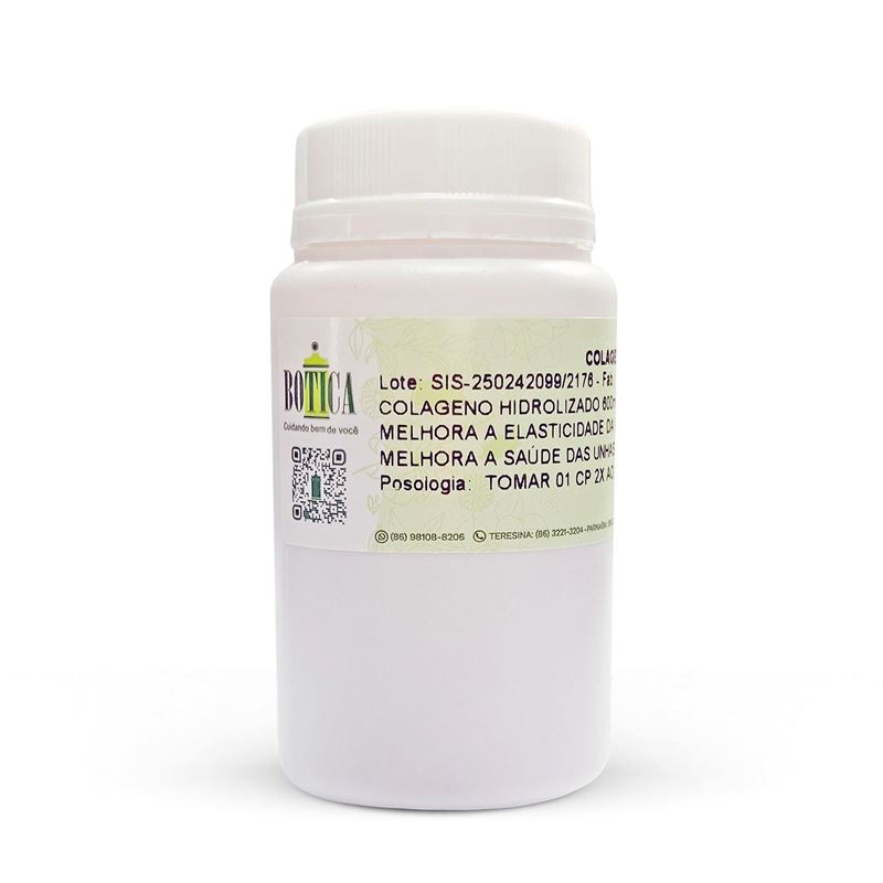 Colágeno Hidrolisado 600mg + Vitamina C 22,5mg 60 Cápsulas